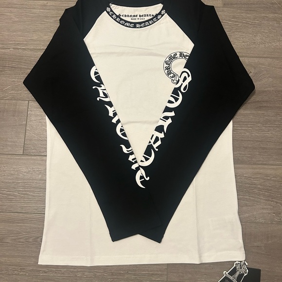 Chrome Hearts Other - Chrome Hearts Black and White Long Sleeve Raglan Graphic Tee